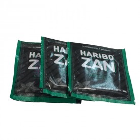 Les célèbres pains Zan Haribo. Confiserie à la réglisse aromatisée menthe  ou anis