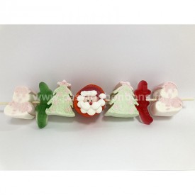Brochette de bonbons Père Noël en guimauve et bonbons pour Noël